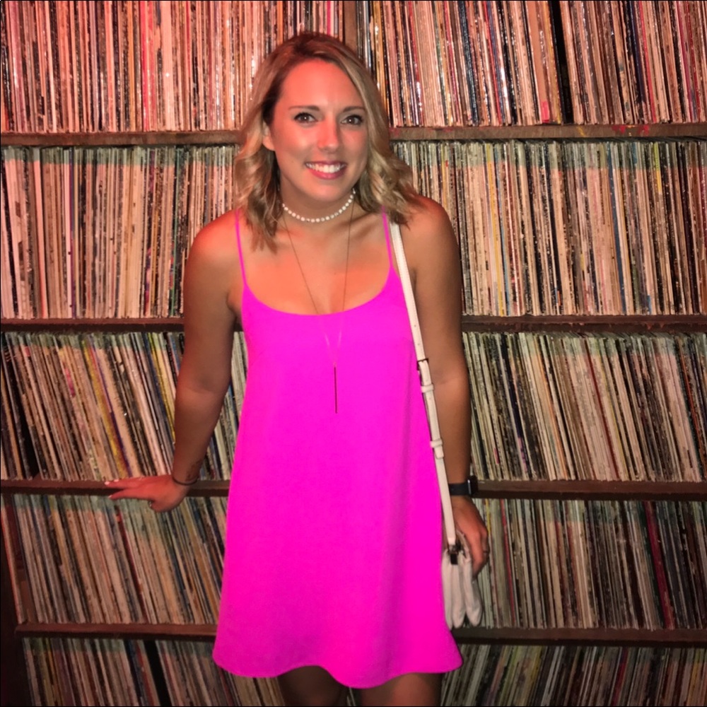Hot pink dress